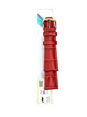 Hadley Roma Red 20mm Genuine Calfskin Alligator Grain Watch Strap LS135R NWT